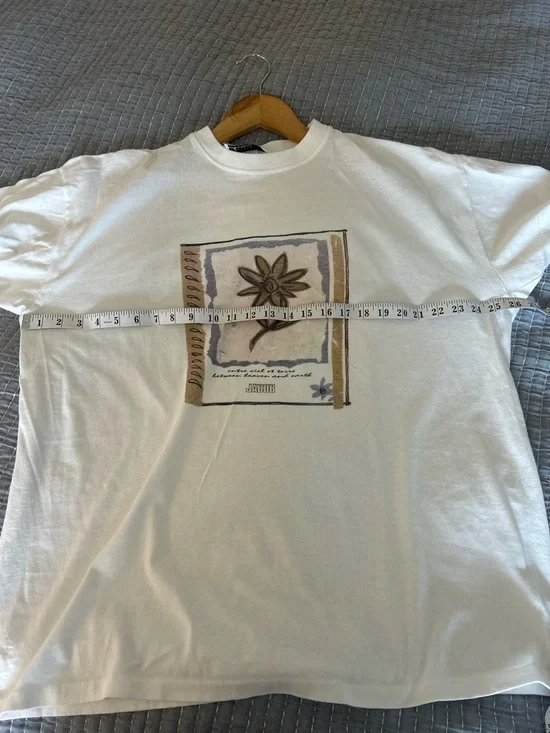 Vintage JACOB 1990s white cotton t shirt - Picture 4 of 5